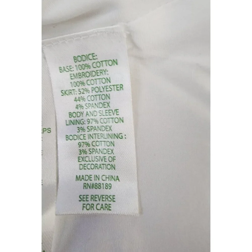 Lilly Pulitzer NWT White Dress Embroidered Eyelet Jazlyn 00 - Picture 7 of 7